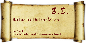 Balozin Doloróza névjegykártya